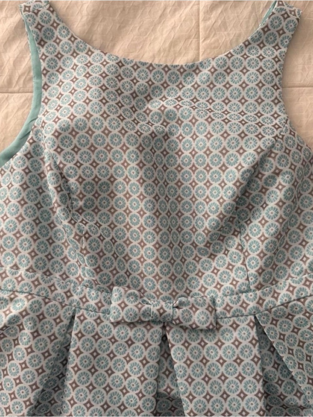 ModCloth Liza Luxe Mini 60s Retro Style Dress with Geometric Print